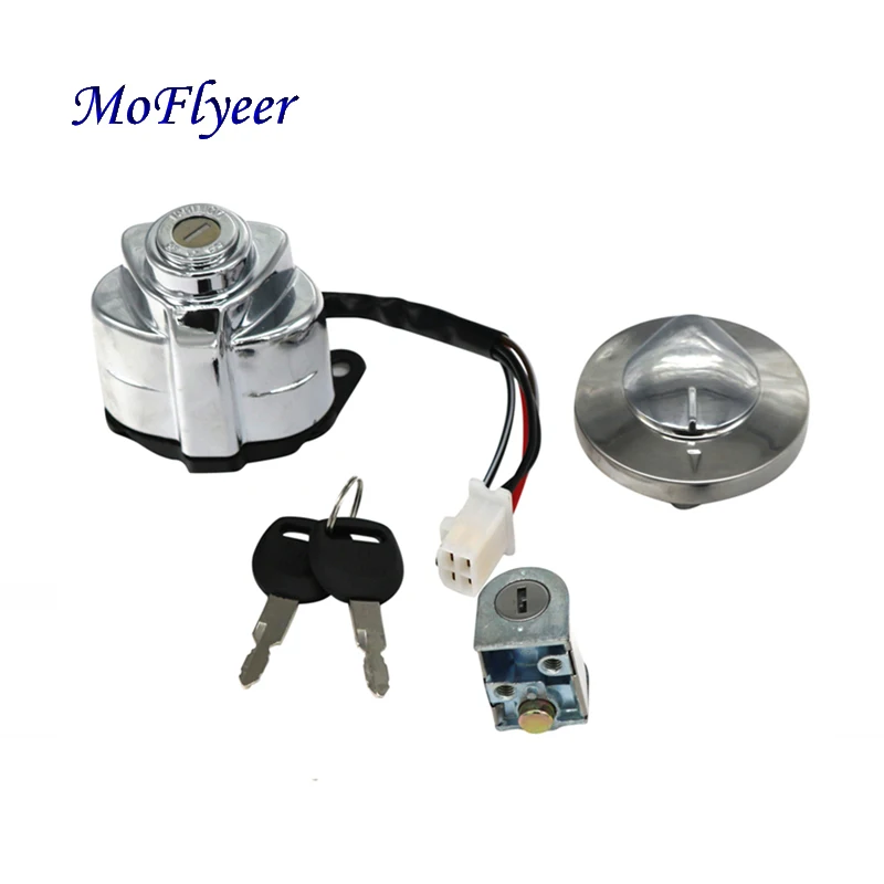 

Переключатель зажигания мотоцикла MoFlyeer, крышка топливного бака, замок, крышка газовой крышки для Honda VT250 Magna250 VT600 Shadow 400 75