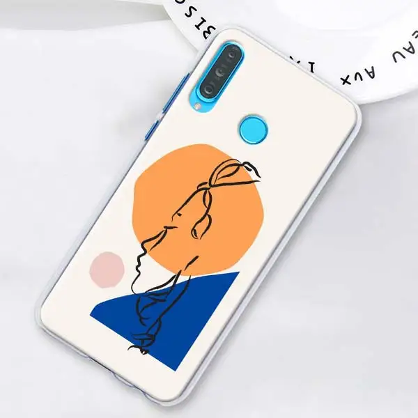 Забавный чехол для телефона с абстрактным рисунком лица Матисс для huawei P20 Lite P20 P30 Pro P9 P10 Lite P Smart Plus Твердый Чехол - Цвет: H07
