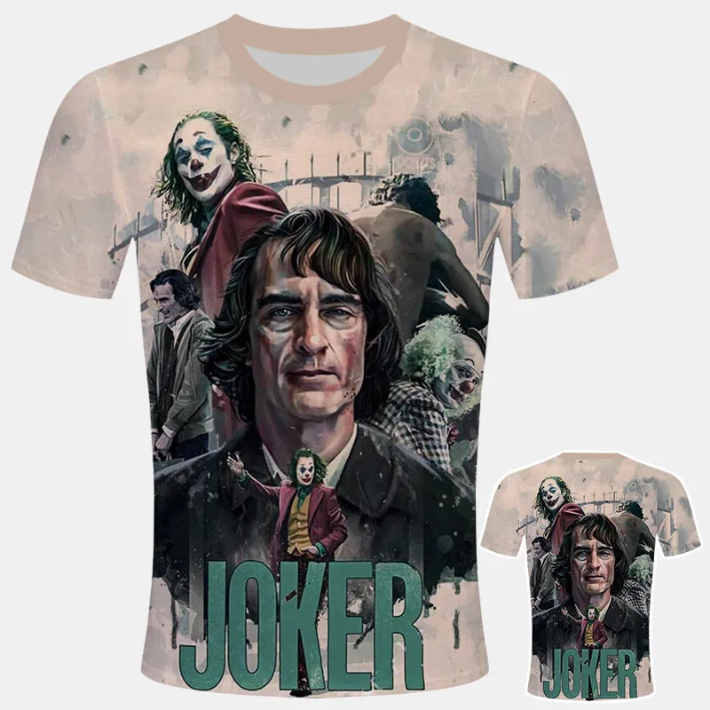 Joker футболка с забавным клоуном белая Повседневная унисекс уличная костюм