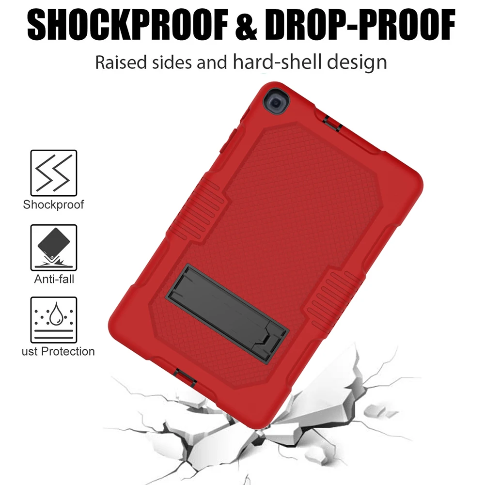 

For Samsung Galaxy Tab A 10.1 Inch T510 T515 Tablet Bracket Protective Shell Shockproof Case Scratch-Resistant Stand Cover