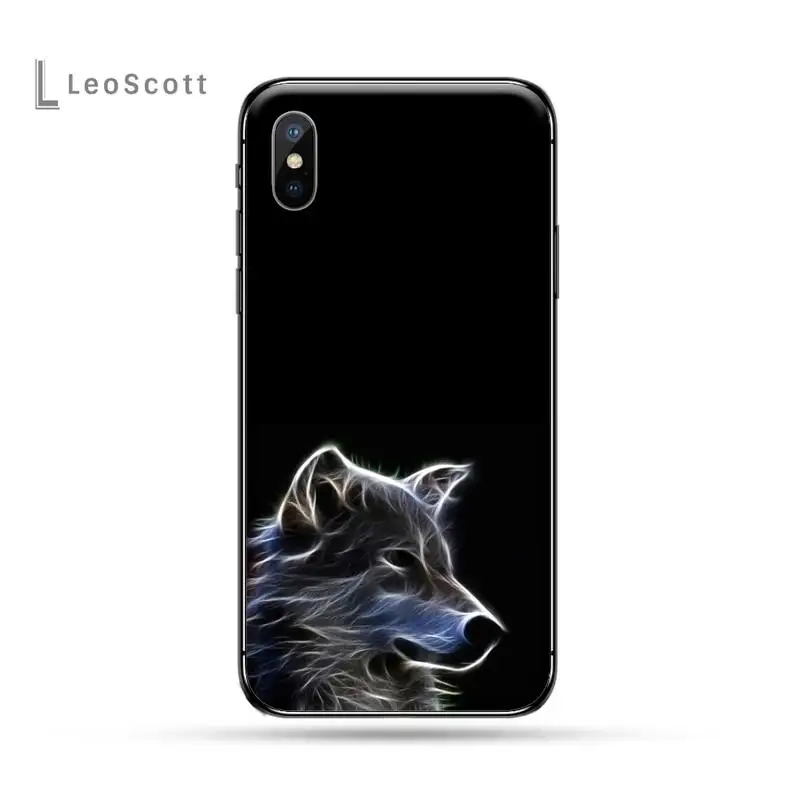 

Cute Snow Wolf animal fundas Phone Case for iPhone 11 12 pro XS MAX 8 7 6 6S Plus X 5S SE 2020 XR
