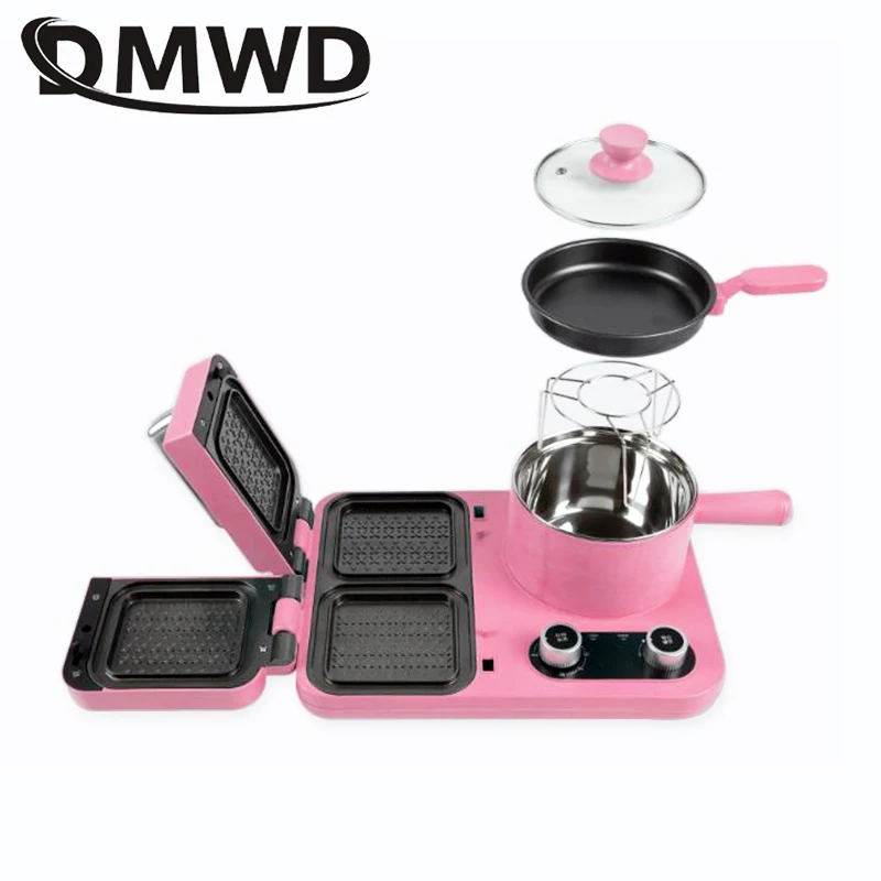 Günstig 110V/220V Panini Sandwich Maker Frühstück Maschine Steak Grill Eier Omelett Braten Pan Toaster Brot Ofen Nudeln Pasta Herd