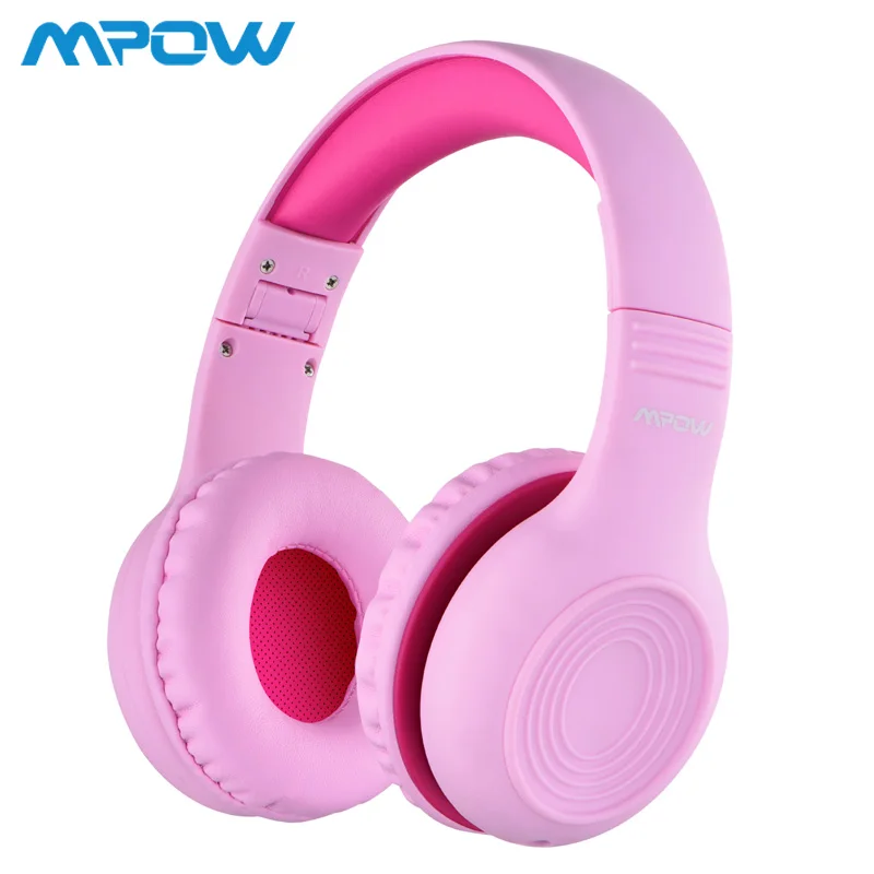 Pink Mpow CH6 Проводные детские наушники из пищевого материала 85 дБ ограниченная громкость с 3,5 мм портом AUX для MP3 MP4 ПК телефонов ноутбуков - Цвет: Pink