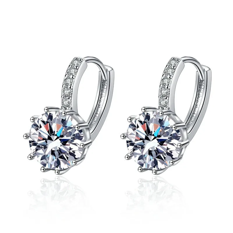 

Женские серьги серебряного цвета, с фианитом