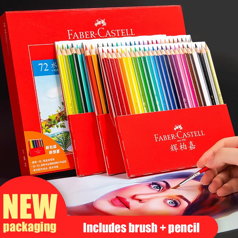 

Карандаши цветные Faber-Castell, набор карандашей 24/36/48/60/72, водорастворимые, для рисования, товары для рукоделия