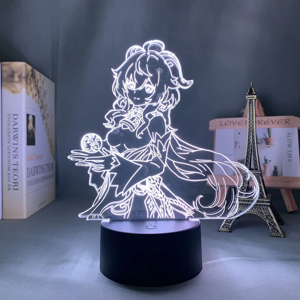 

Genshins Acrylic Lamp Anime Manga Cartoon kids Bedroom Decor Bedside Touch Sensor Nightlight Game Room Decor Unique Gift
