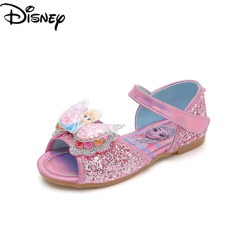 

Original Disney Frozen Girls Sandals Aisha Princess Sandals Butterfly Wing Crystal Show Shoes Red Sandals Shoes for Kids Girls