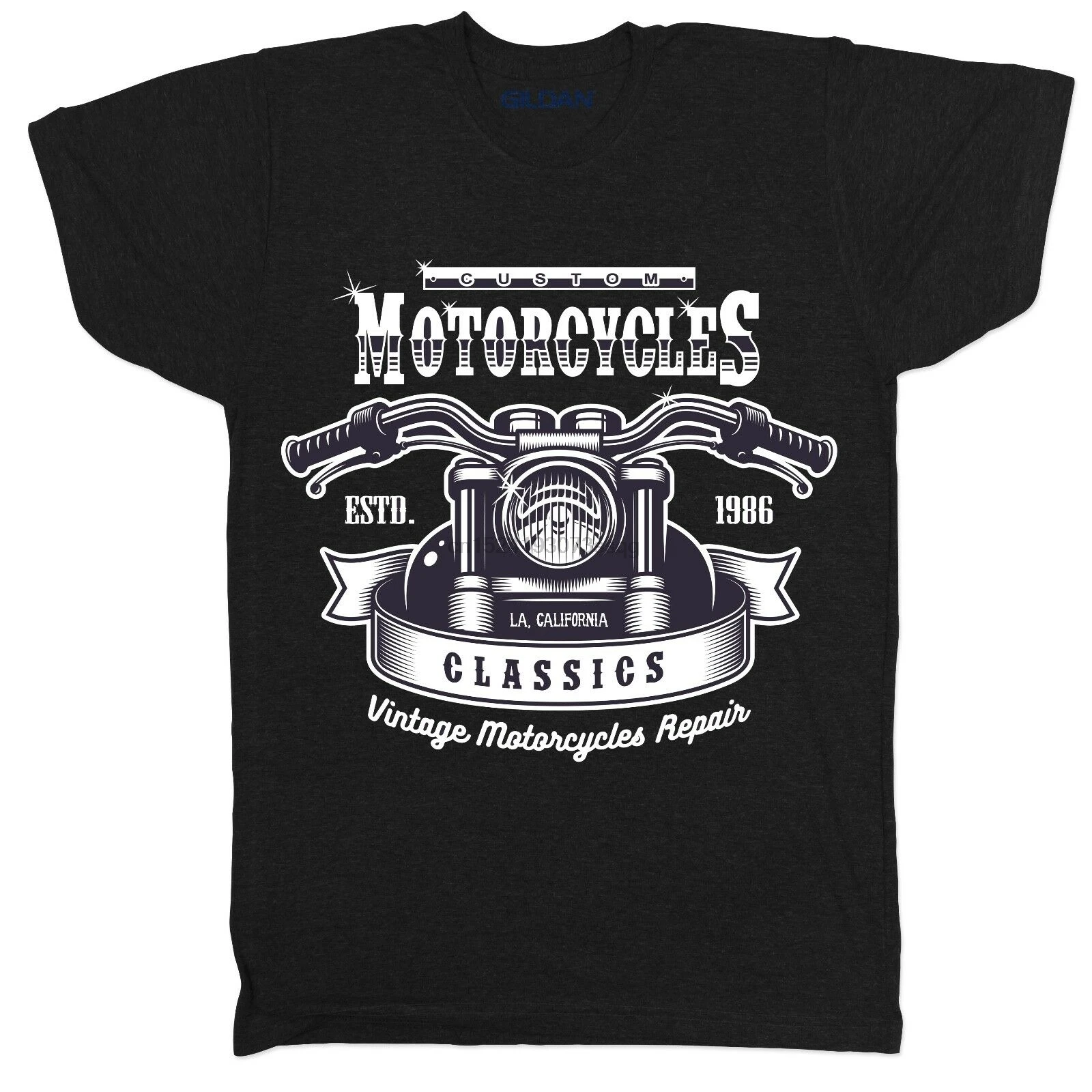 Футболка мужская в стиле ретро для езды на мотоцикле и кафе |
