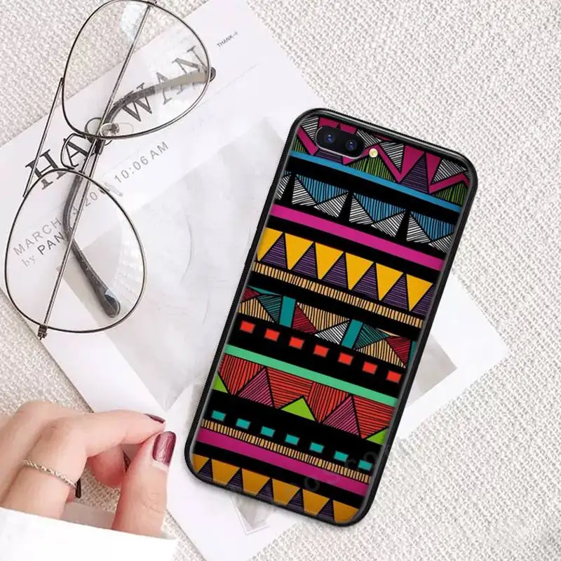 

Retro artistic Pattern color line Phone Case For OPPO R9 R11 R15 R17 RENO Realme S PLUS Normal 2z 3 5 C2 pro Cover Funda Shell