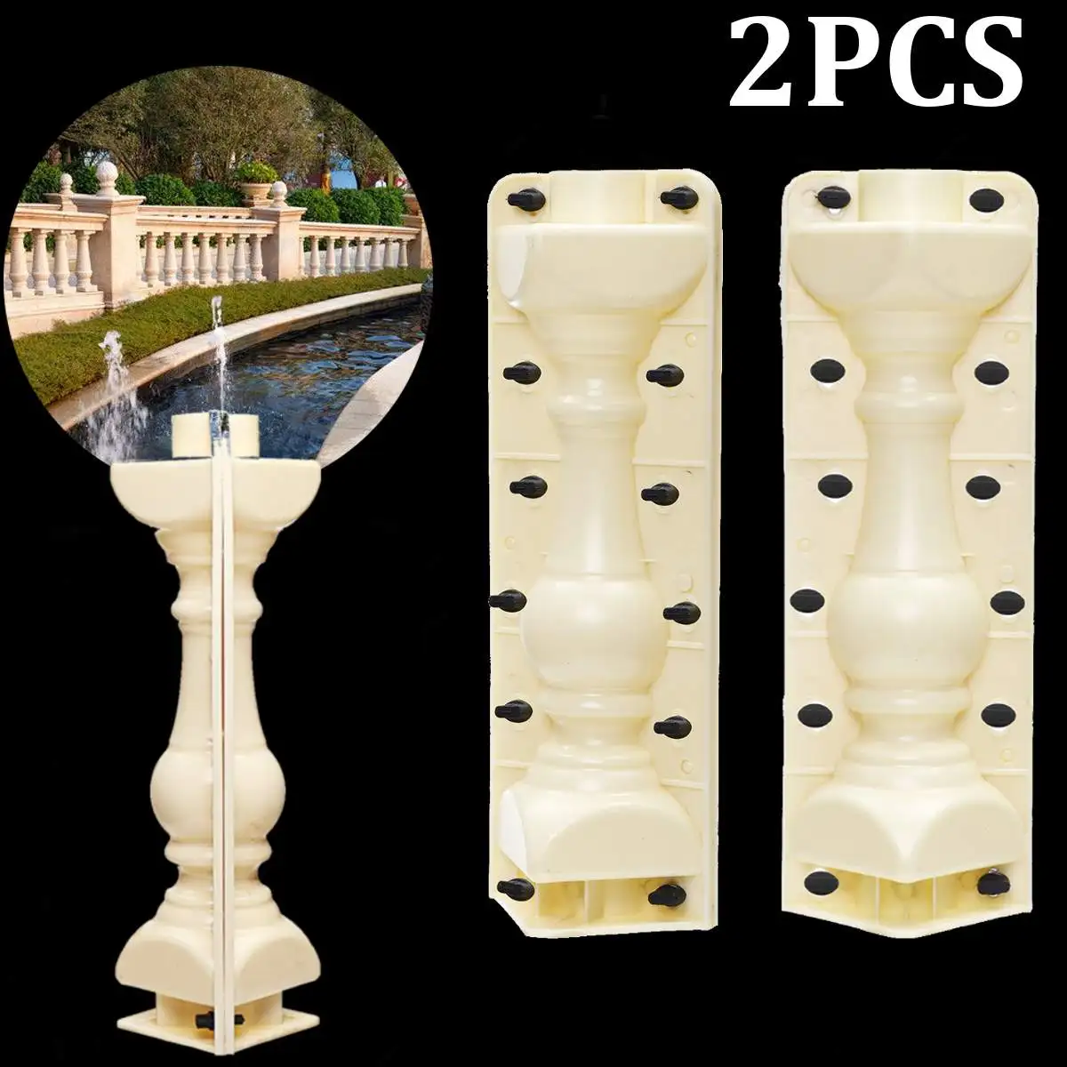 

Формы для керамической плитки форма для забора, цементная форма для балкона, садовая ограда, бетонная пластиковая балюстрадная форма, 2 шт., ...