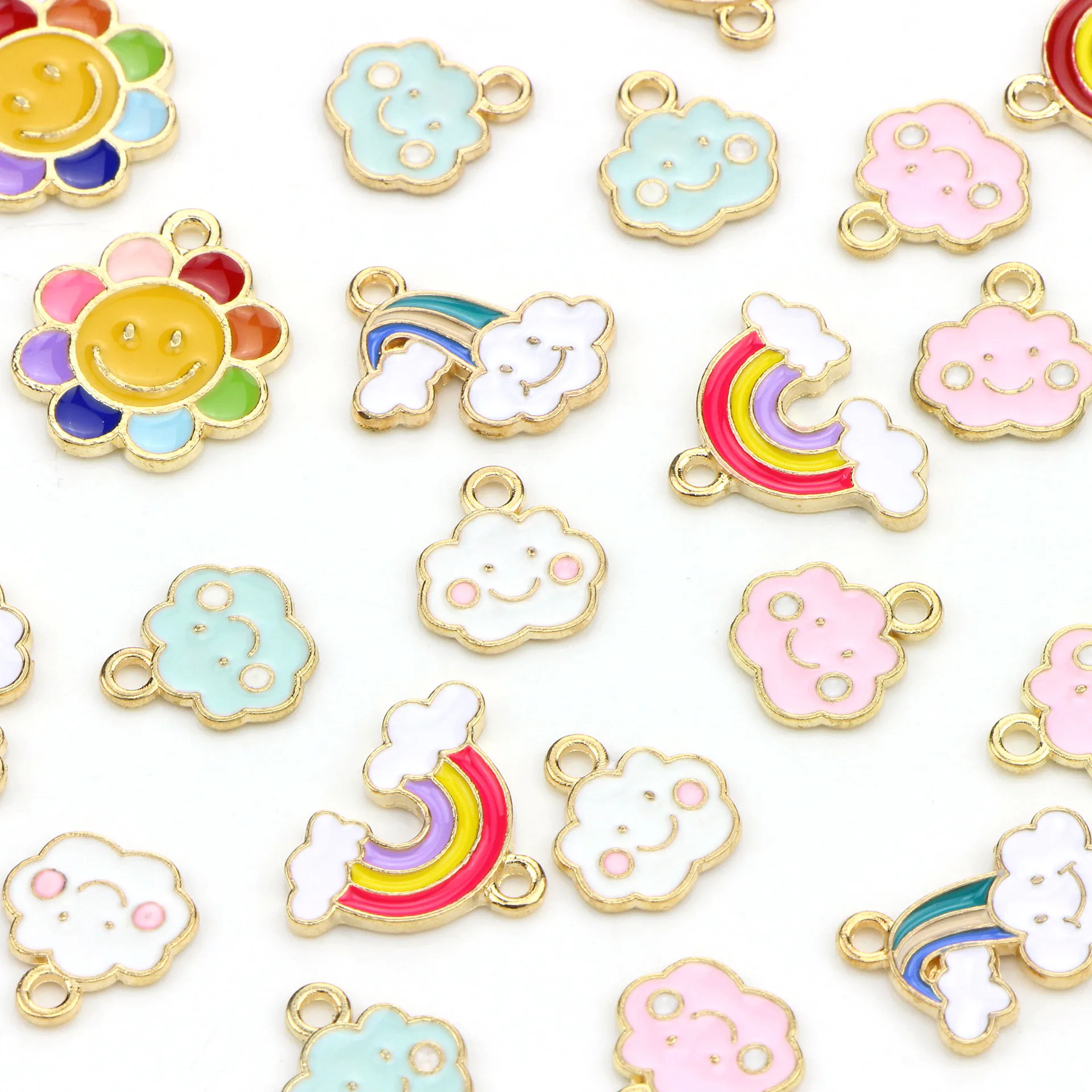 27 шт. подвеска из металлического сплава в виде радуги и облака | Украшения