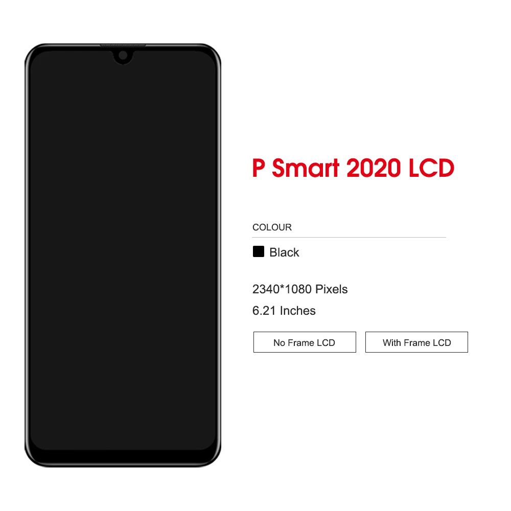 6 21 "Оригинальный дисплей для Huawei P Smart 2020 ЖК-дисплей с рамкой сенсорный экран