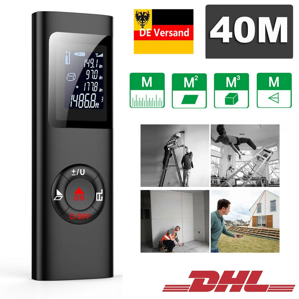 Лазерный дальномер 40 м лазерный с USB зарядкой цифровая лазерная рулетка