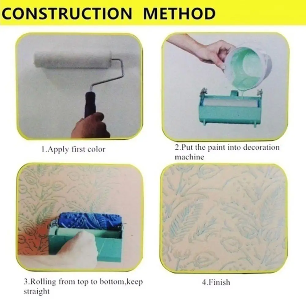 Роликовый инструмент для украшения краски покрытие машина 5 дюймов портативный