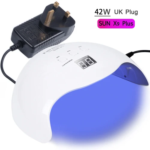 SUN X9Plus UK Plug STZ 75 Вт Светодиодная УФ-лампа набор гель-лака Сушилка для ногтей Таймер с функцией памяти для маникюра портативная инфракрасная сенсорная Naisl художественная машина SUN X2plus - Цвет: SUN X9Plus UK Plug