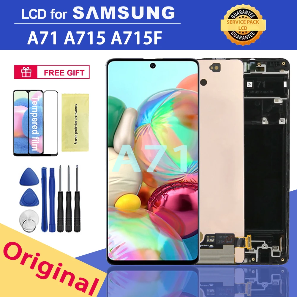 

6.7" Original LCD Display For Samsung Galaxy A71 A715 A715F LCD Screen Touch Digitizer Assembly For Galaxy A71 LCD Display