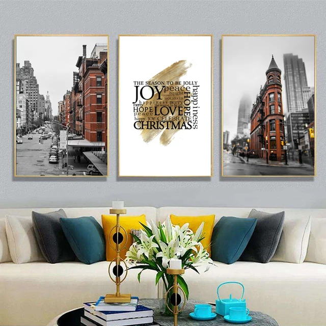 

European Architecture City Landscape Wall Painting Color Photography Art Photo Frameless Canvas Printing Minimalist Style Poster