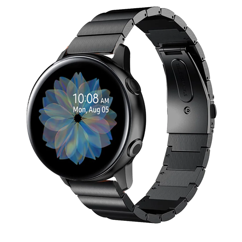 Для Samsung galaxy watch Active 2 44 мм 40 нержавеющая сталь 20 ремешок для часов браслет металл