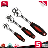 1pc wrench 14 38 12 steel high torque ratchet wrench for socket 24 teeth quick release wide used professional hand tools