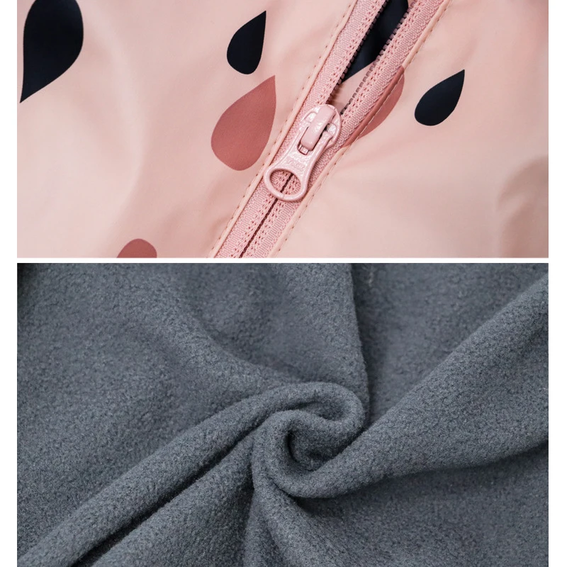 Водонепроницаемый флисовый комплект одежды для маленьких мальчиков дождевые