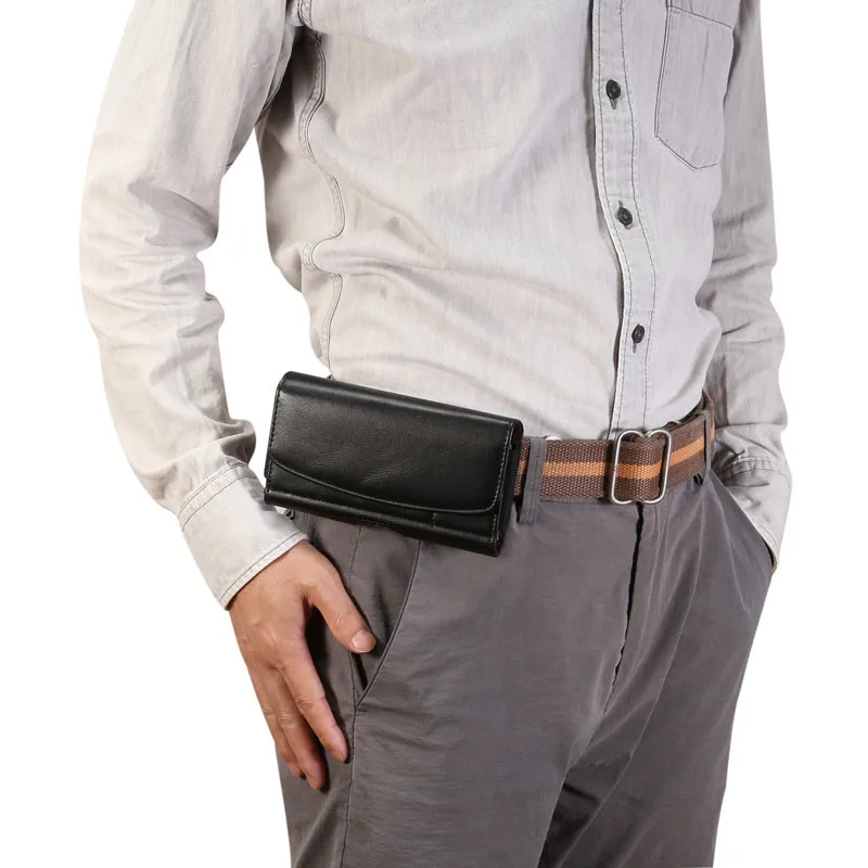 

Universal Mobile Phone Waist Bag 4.7~6.9'' for iPhone Samsung Xiaomi Huawei Leather Phone Case Holster Belt Clip Phone Cover