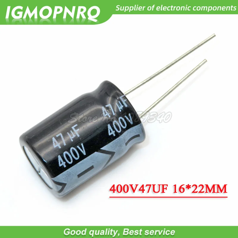 5 шт. 400V47UF 16*22 мм, 47(Европа) мкФ 400V 16*22 Алюминий электролитический конденсатор с алюминиевой крышкой