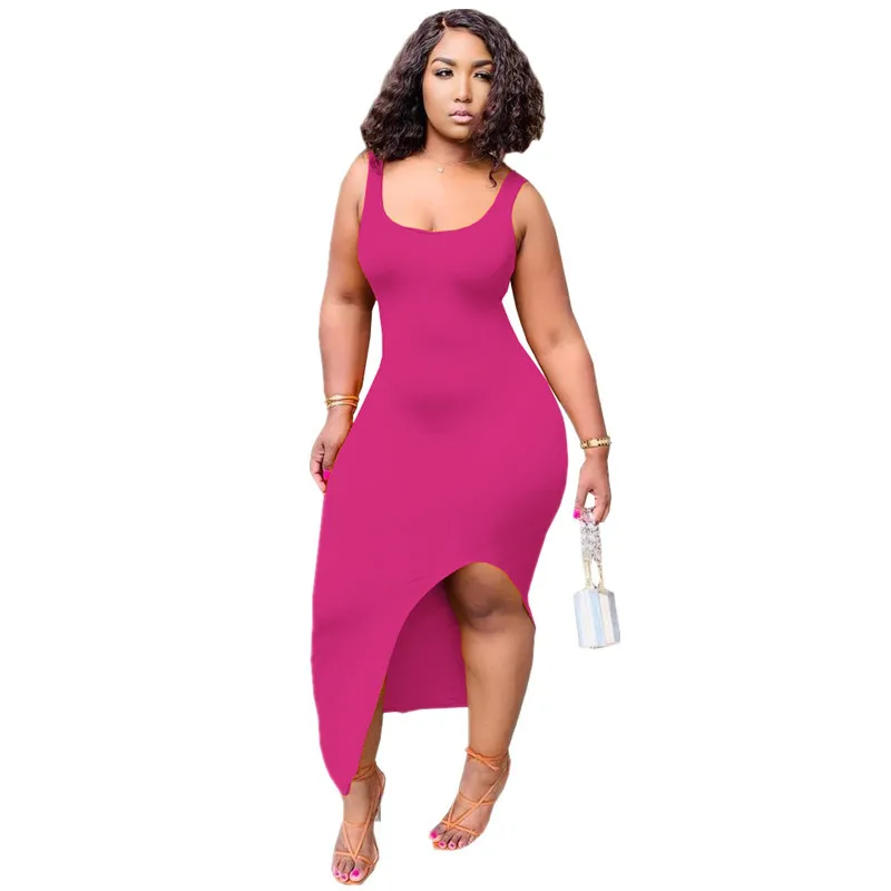 Женское облегающее платье-футляр без рукавов черное белое оранжевое розовое