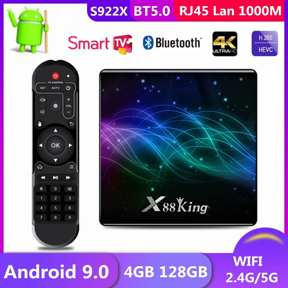 Смарт ТВ Box Amlogic S922X 4 ядра Гб 128 Android 9 0 приемник 2 г/5G WI FI 1000M Media Player BT5.0 HD 4K Декодер