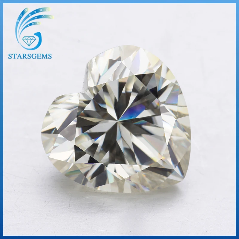 STARSGEM сердце shpat Тест Положительный VVS 10*10 мм Свободный Муассанит 4ct для