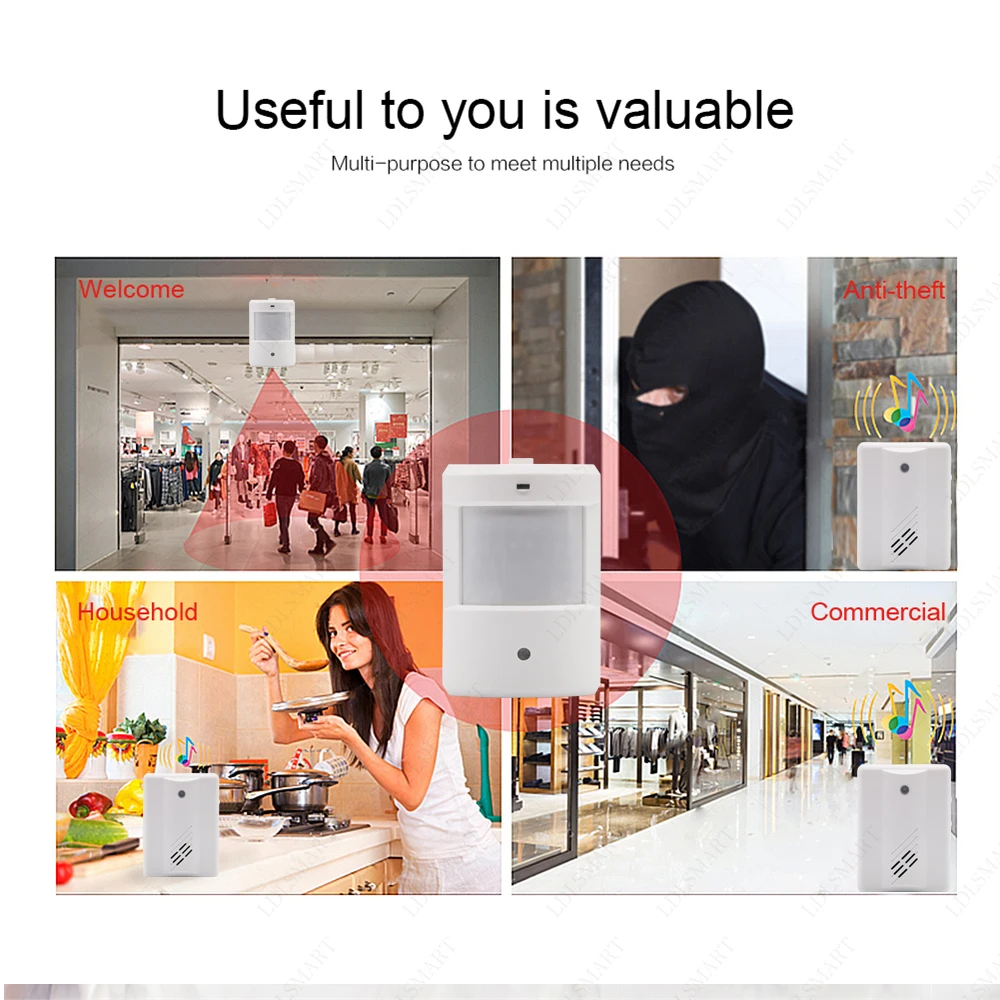 Дверной звонок детектор движения инфракрасный дверной подъездная дорога