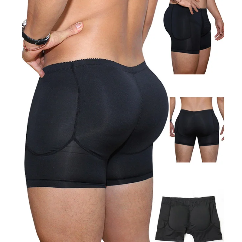 

Шорты мужские с подкладкой, Корректирующее белье, бесшовные утягивающие ягодицы, утягивающие бедра штаны, облегающее нижнее белье