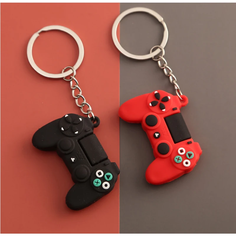 

Cartoon Game Machine Keychain & Keyring Cute Gamepad Boyfriend Joystick Key Chain PS4 Game Console Keychains Bag Car keyring