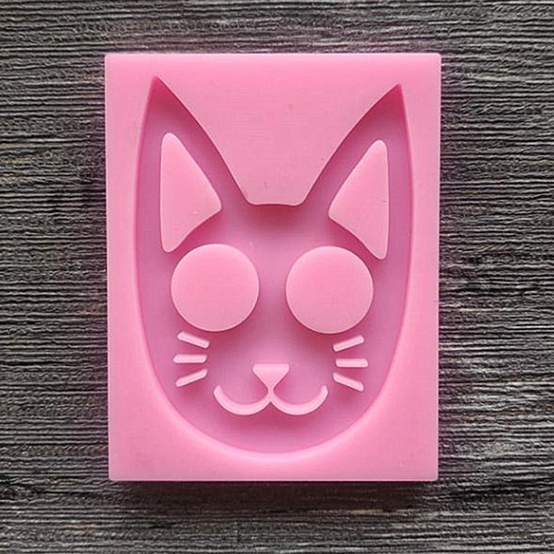 DIY смолы плесень супер глянцевая Самозащита кошка брелок Подвески силиконовые