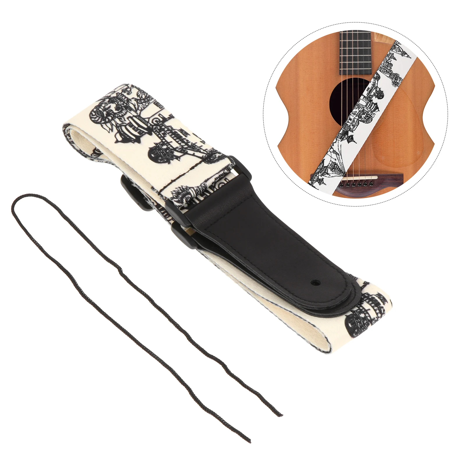 

1pc Guitar Belt Guitar Printed Shoulder Strap Personalized Guitar Strap