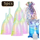 7 шт., Женская менструальная чаша из силикона