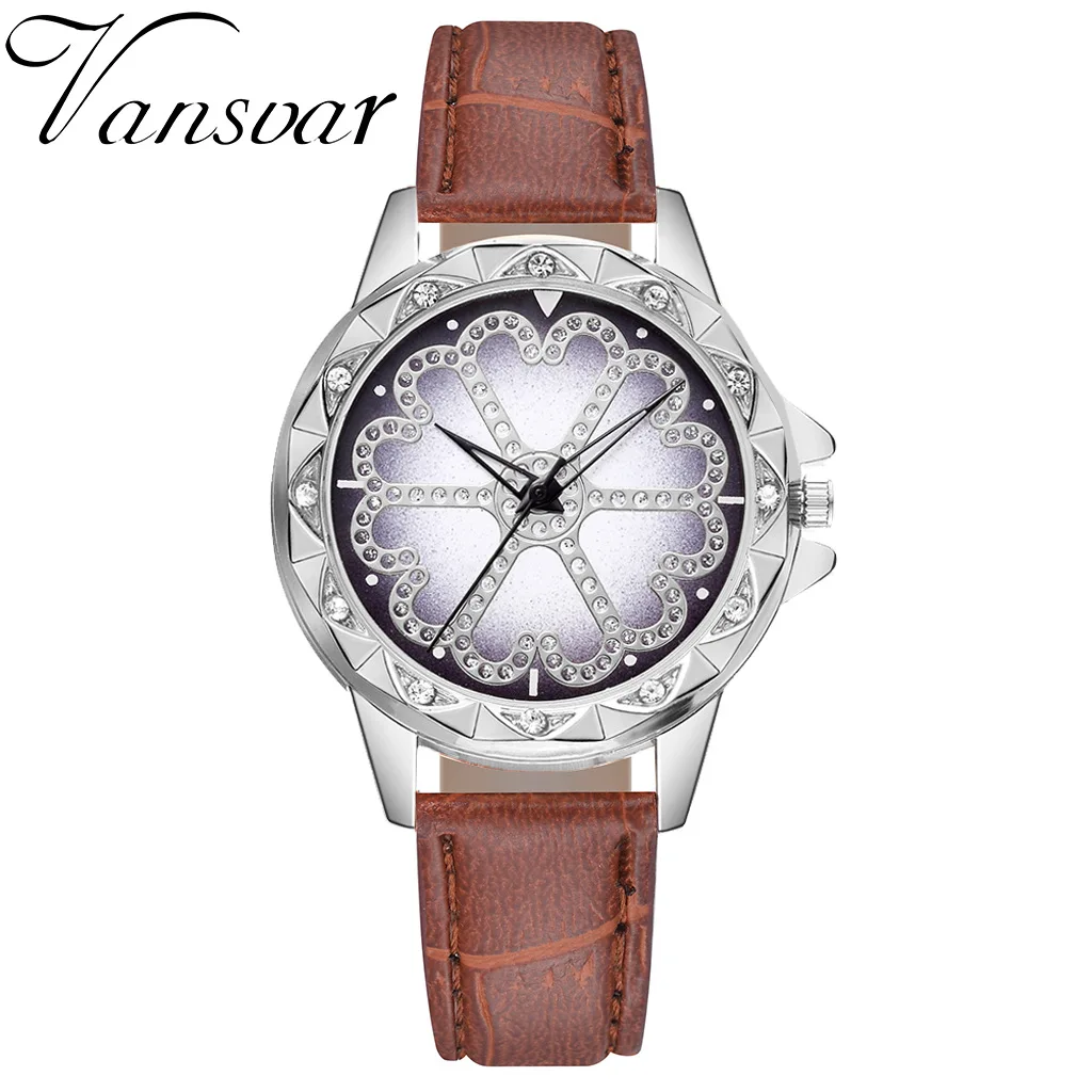 

Luxury women's Watch Business Petals Diamond Dial Pink Leather Strap Ladies Quartz Watch Women Digital Watches Dropshipping Gift