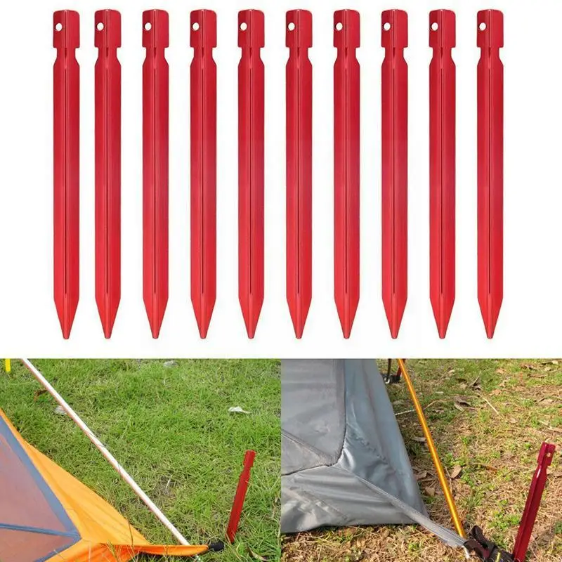 1 Pcs 18cm Outdoor Travel Camping Aluminum Alloy Tent Peg Nails Outdoor Nail Tent F0c2