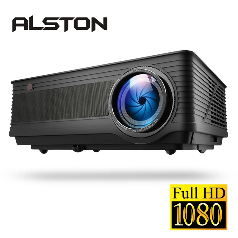 ALSTON M5 M5W Full HD 1080P проектор 4K 6500 люмен кинопроектор проектор Android WiFi Bluetooth hdmi VGA AV USB с подарком