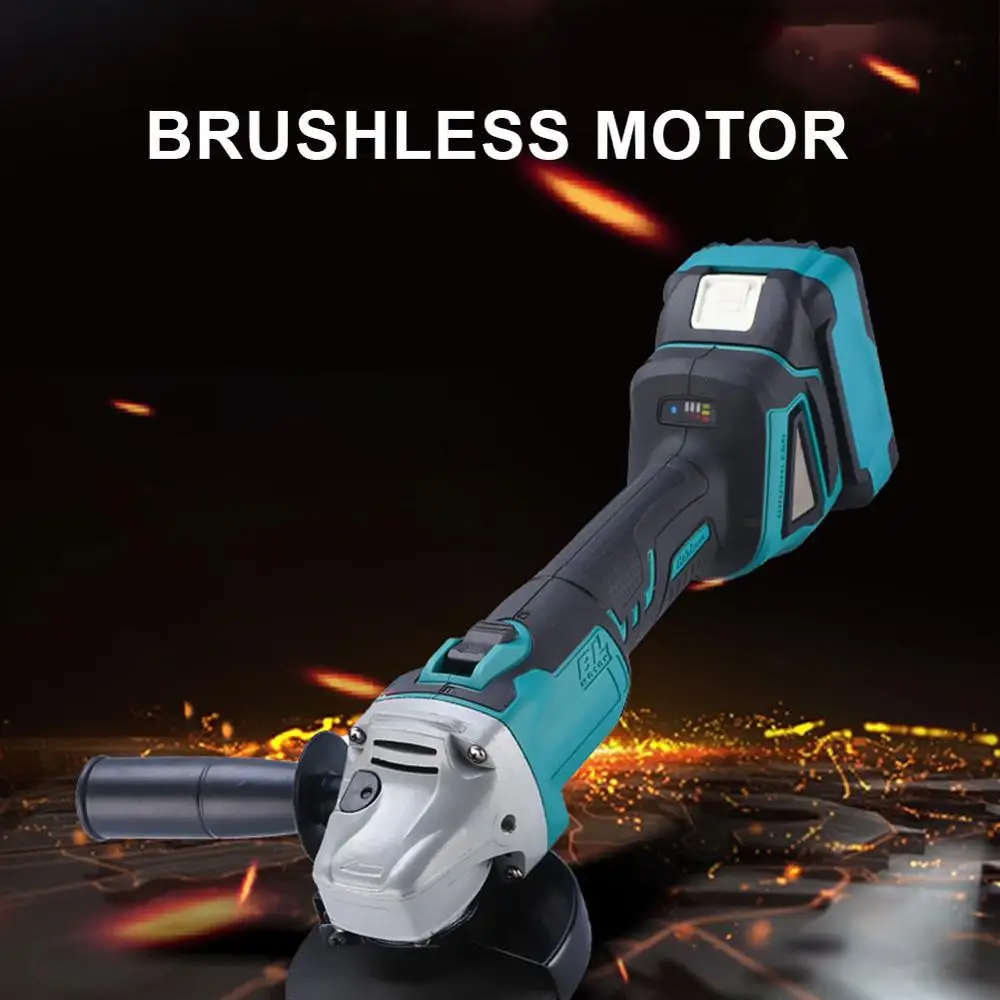 

800 Вт 18 в 100 мм бесщеточная беспроводная ударная угловая шлифовальная машина с переменной скоростью для аккумулятора Makita Электроинструмент ...