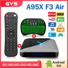 ТВ-приставка Android 9,0 RGB светильник Smart Tv box Amlogic S905X3 USB3.0 1080P Wifi Google Player Youtube A95X F3 Air 8K TV Box