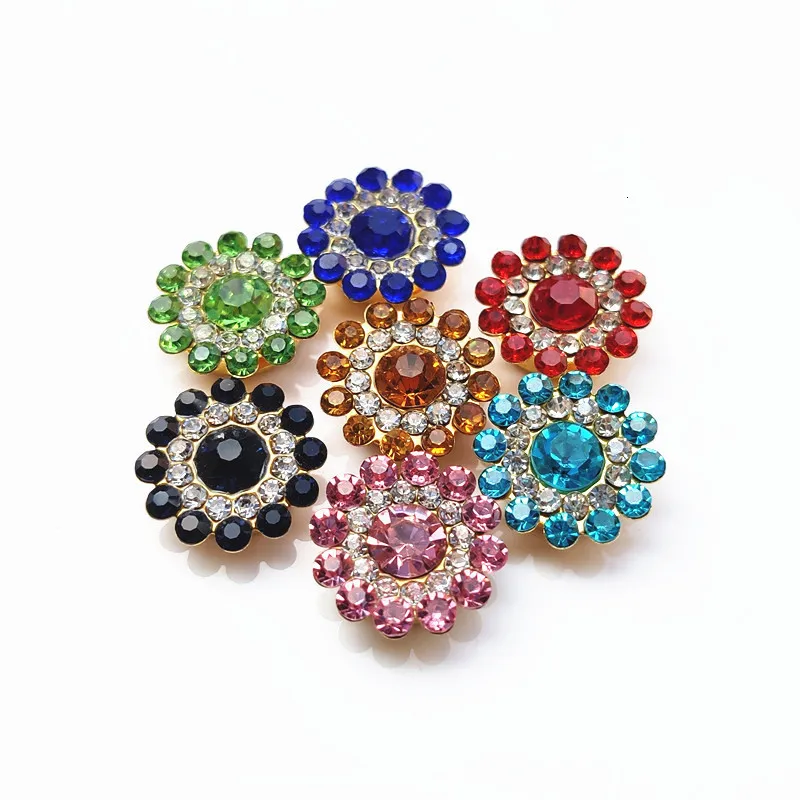 10 шт. 14 мм цветы кристаллы стразы пуговицы сделай сам украшения одежда платье