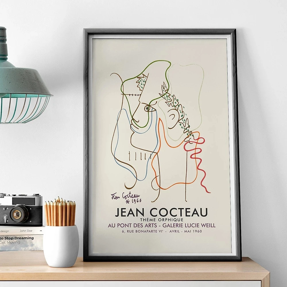 

Canvas Painting Posters And Prints Pictures On The Wall Jean Cocteau Frence Modern Artist Abstract Decorative Home Decor Plakat
