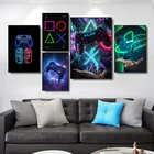 Картина на холсте игровой приставки, Постер и печать игровой комнаты, настенные картины на холсте для игровой комнаты, украшение для дома