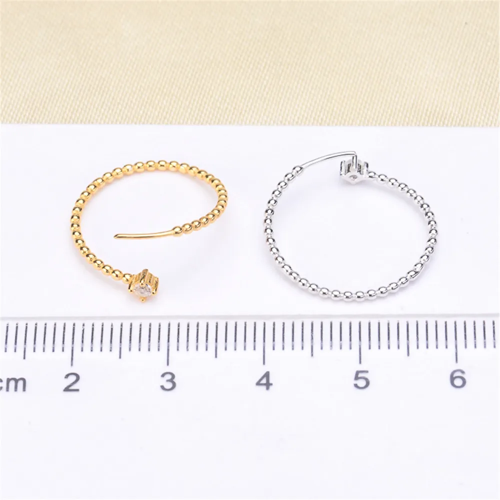 

Ring Mount Pearl Accessories Adjustable Size 925 Sterling Silver Ring Jewelry DIY No Pearl