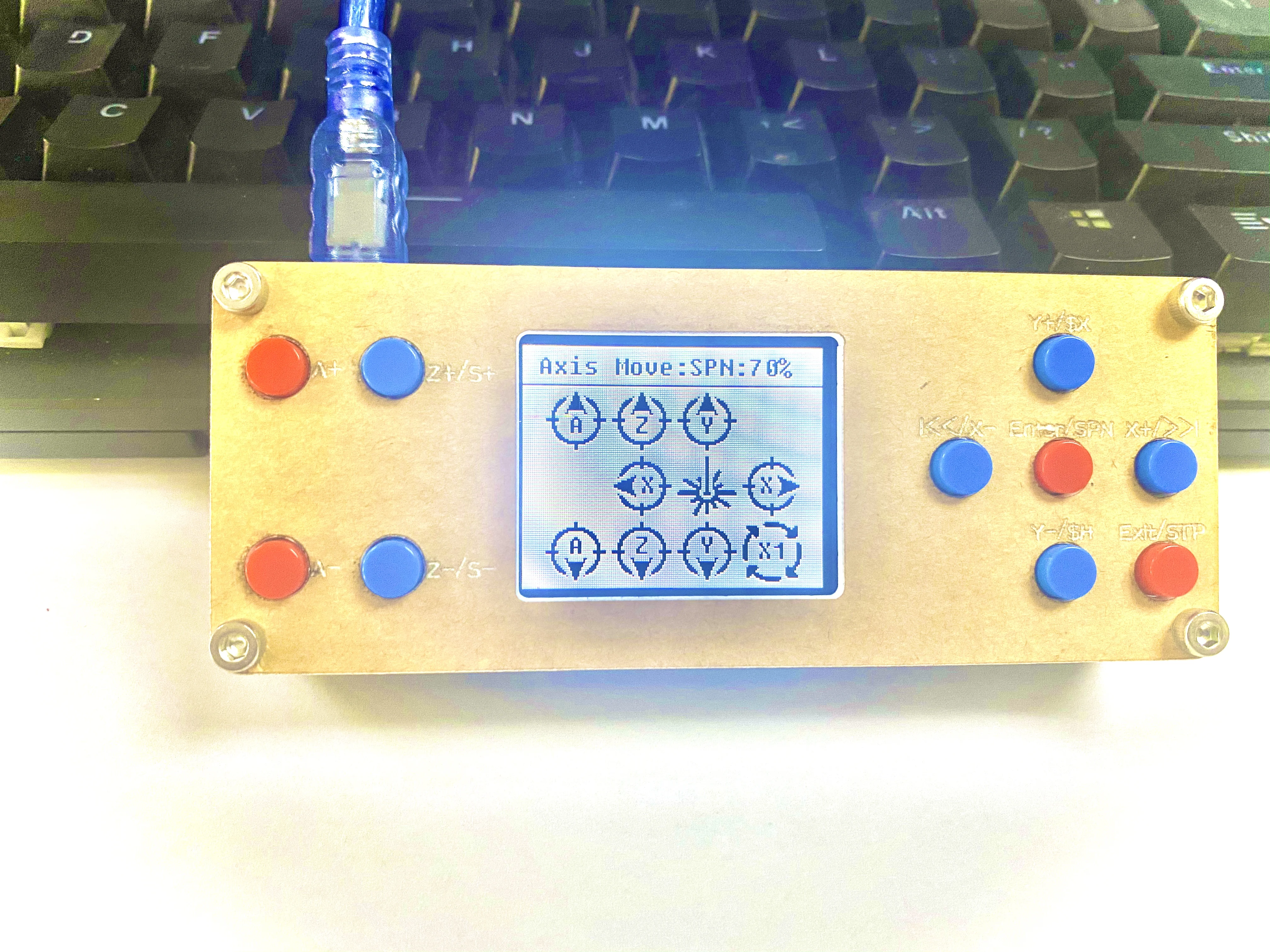 CNC3018 4axis offline controller 1.8inch LED module X/Y/Z/A 4 axis driver support SD/TF Card for CNC engraving machine work |