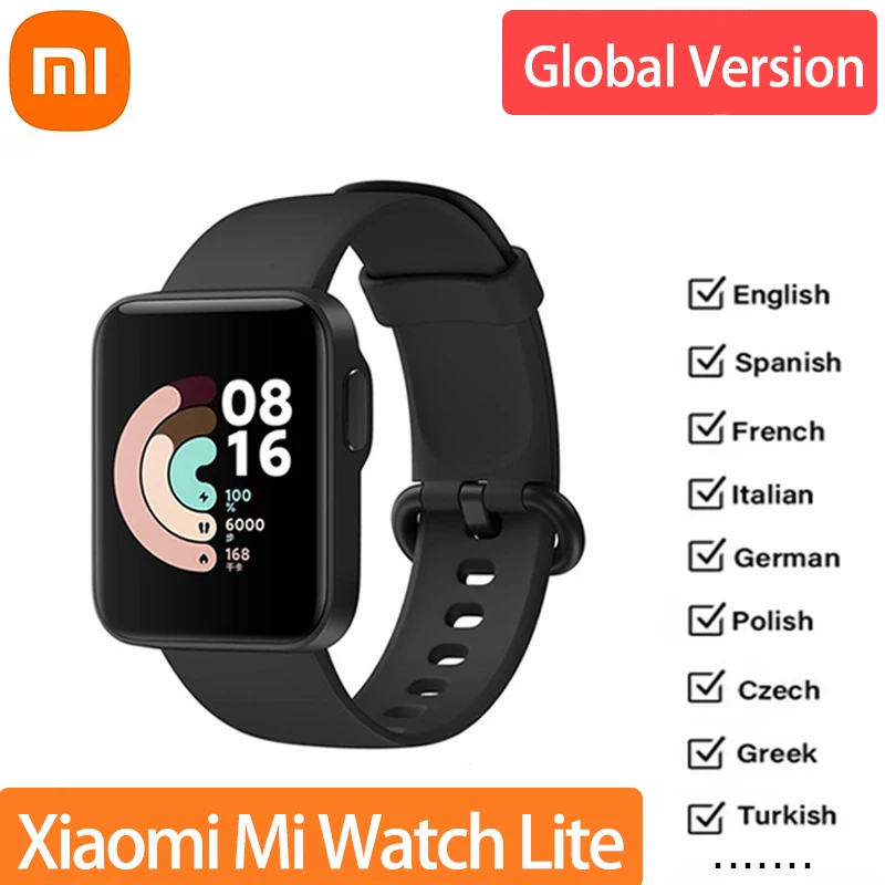 

Xiaomi Mi Watch Lite Global Version 1.4 Inch Touch Screen Smart Watch GPS 5ATM Waterproof SmartWatch Fitness Heart Rate Monitor