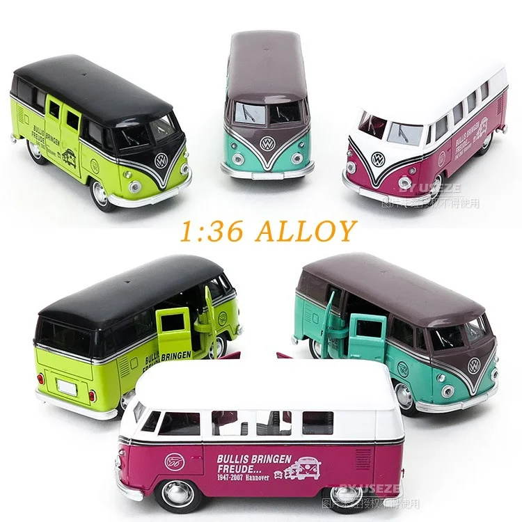 1:36 Ретро VW Bus литая легированная модель коллекция автомобилей подарок для