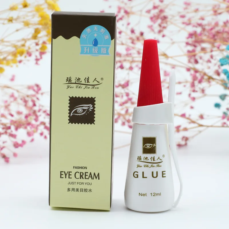 

1pcs Transparent Adhesive False Eyelash Glue 12Ml Eye Cream Gel Glue Double Eyelid Grafting Red Cap Glue