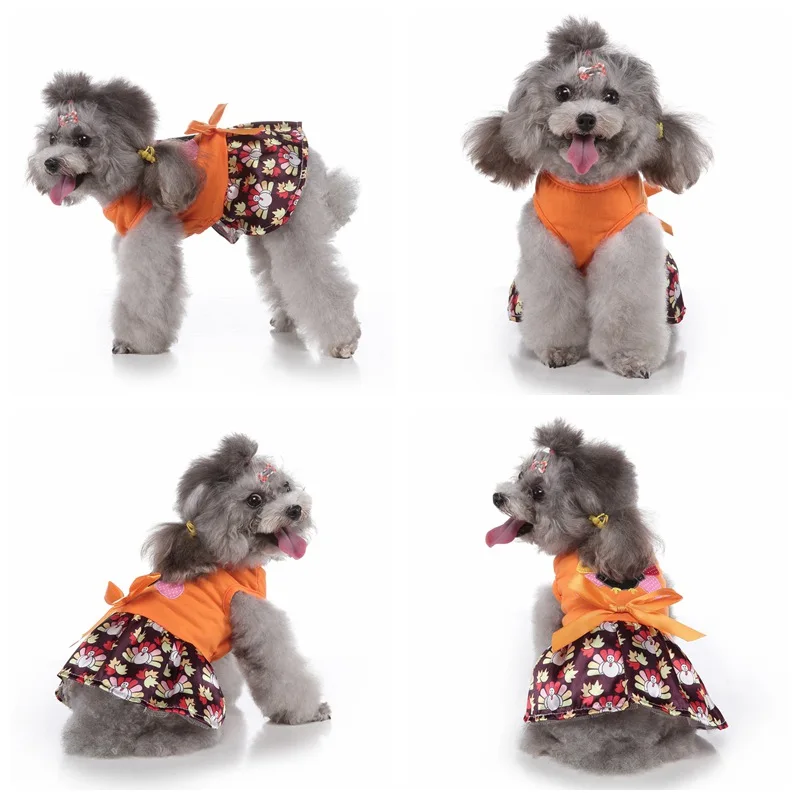 Платье для косплея с принтом животных на Хэллоуин индейка смешной мультяшный