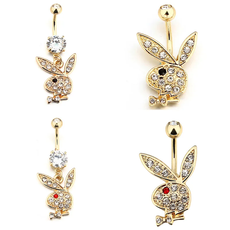 

1 PCS Cute Bunny Belly Button Ring Rabbit Belly Piercing Ring Sexy Navel Piercing Bunny Belly Bar Rabbit Navel Ring Jewelry